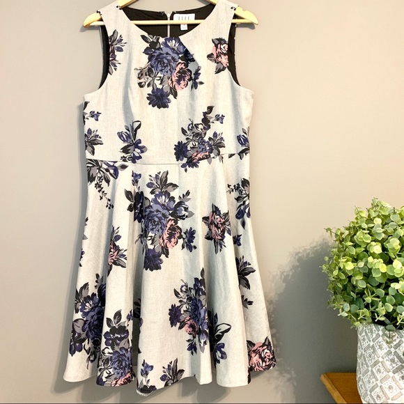 Elle Dresses & Skirts - Elle Fit & Flair Floral Dress, Size 16